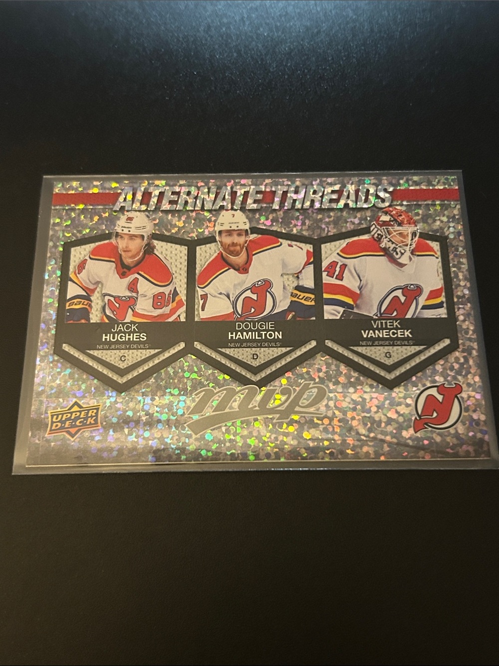 Upper Deck Alternate Threads New Jersey Devils Hockey Card - Silver Holographic